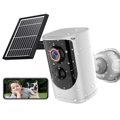 China Human Motion Tracking Radio WiFi HD 1080P Outdoor Solar Powered Camera Battery IP Camera For Home Security, 2 Way Audio Video Surveillance System for sale