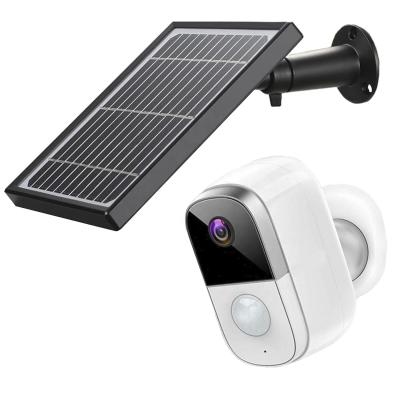 China Human Motion Tracking 2022 New Outdoor Solar IR Security Camera WiFi IP Camera Motion Detection 1080P Wireless Rechargeable Night Vision Supermarket for sale