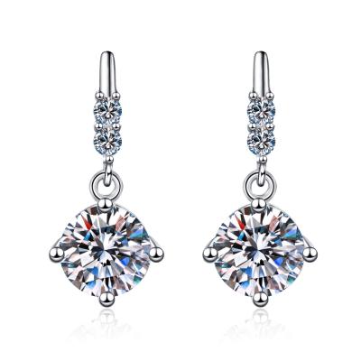 China CLASSIC 925 Sterling Silver Women Earrings Moissanite Drop Circle Earring Fashion Earrings For Men Diamond Earrings Women Girl for sale