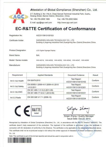 CE - Shenzhen Zhongyu Shangxian Technology Co., Limited