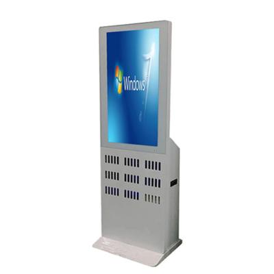 China Indoor Power Bank Mobile Phone Rental Stations Charging Commercial Kiosk LCD Display for sale