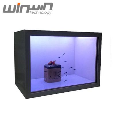 China Indoor Thin 42inch Transparent Advertising LCD Display Box, WIFI Touch Screen Showcase for sale