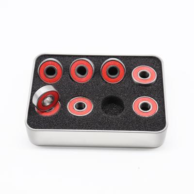 China Low Noise Cheap ABEC-7 ABEC-9 ABEC-11 Deep Groove 608 Ball Skateboard Custom Roller Skate Bearings for sale