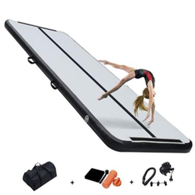 China Fitness Equipment Air Tumble Track Inflatable Gymnastics Mat With Compressor Yoga Mat Fitness Mat Portable Home Electric Inflatable Exercise Sport for sale