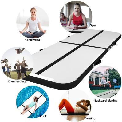 China Fitness Equipment Air Tumble Track Inflatable Gymnastics Mat With Compressor Yoga Mat Fitness Mat Portable Home Electric Inflatable Exercise Sport for sale