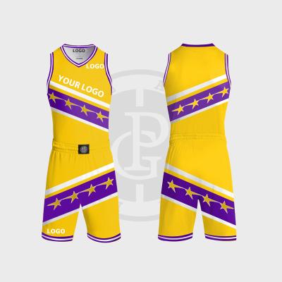 China Breathable Reversible Custom Customized Quilted Sublimation Basketball Uniform for sale