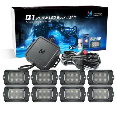 China Mictuning Q1 RGBW Car Led Rock Light - 8 Pods Multicolor With APP Controller For Off Road SUV UTV Pickup for sale