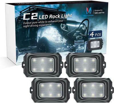 China MICTUNING C2 Blue LED Jeep and Boat Rock Lights - 4 Pods Underglow Lights Compatible for Car Truck ATV UTV Off-Road Boat All Vehicle for sale