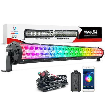 China MICTUNING M2 Different Size 180W RGBW Aluminum Magic Double Curve Array Grow Work Combo Offroad Led Light Bar For Car for sale