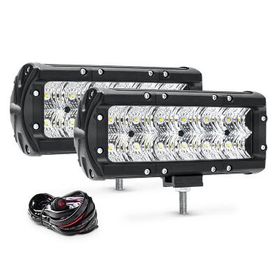 China Jeep Truck SUV ATV UTV Marine Boat MICTUNING KS1 12Inch IP67 60W Offroad Waterproof Offroad Driving Combo Light Led Light Bar With Wiring for sale