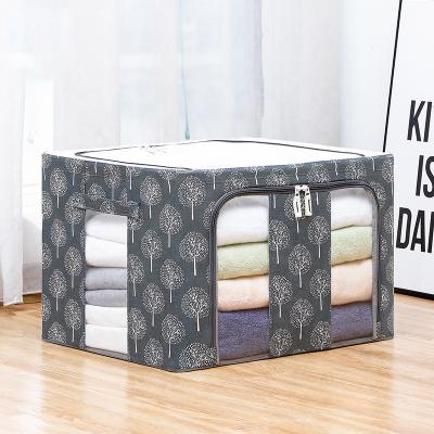 China Modern large capacity storage bag / box with zipper for wadrobe saving space for sale