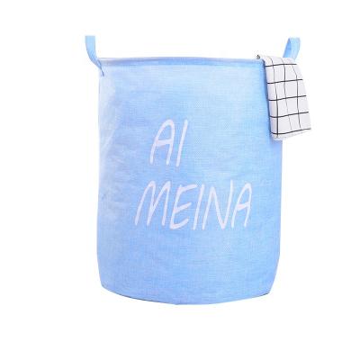 China Large Capacity Laundry Hamper Eco - Friendly Durable Bag Round Laundry Bags And Baskets For Dirty Clothes for sale