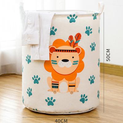 China Eco-friendly Durable Cotton Fabric Laundry Hamper Bag Waterproof Foldable Laundry Hamper Bag for sale