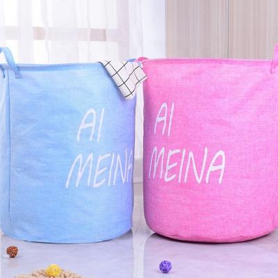 China Eco-friendly Durable Polyester / Cotton Fabric Laundry Basket Bag Reusable Laundry Bag& Baskets for sale