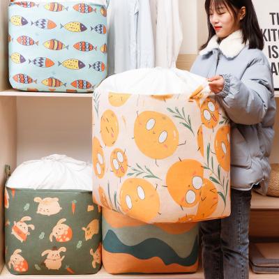 China Eco-friendly Durable Laundry Hamper Bag Manufacturers Supply Polyester Cotton Extra Large Moisture Proof Laundry Bag For Save Space for sale