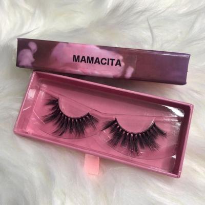 China Wholesale new arrival natural soft matel eyelash packaging box 25mm full lashes3d strip lashes3d seller pink superroot for sale