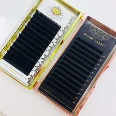 China Natural Eyelash Extension Kit Volume Soft Premium Silk Lash Extensions Custom Eyelash Label for sale