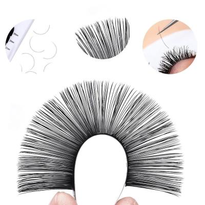 China Glitter & Wholesale Shimmery Extensions Shimmery Professional Individual Supplier Easy Fanning Fan Eyelash Extensions OEM Lashes Easy Fanning Private Label Packaging for sale