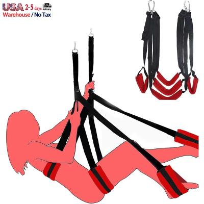 China Sex Bed Swing Warehouse USA Sexy Positions Sofa Chair Stirrups Soft Straps Love-Swing Sling Soft Adult Bondage Bdsm for sale