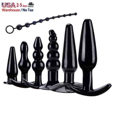 China Factory Price Soft Anal Silicone Butt Plug Set Safe Soft Beads Butt Plug Toy Anal Kit for sale