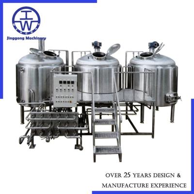 China Complete Industrial Beer Brewing Equipment 2000L 2500L Double Roller Low Noise for sale