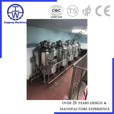 China 100L 200L Bright Beer Tank BBT With Manhole Insulated High Pressure 500L 800L 1000L for sale