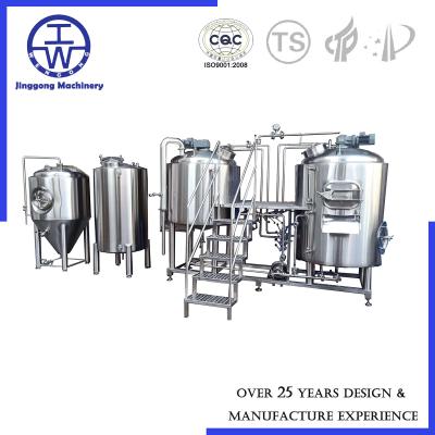 China Equipamento alemão da fabricação de cerveja de cerveja do ofício do estilo com tanques de fermentação e tanque de água quente à venda