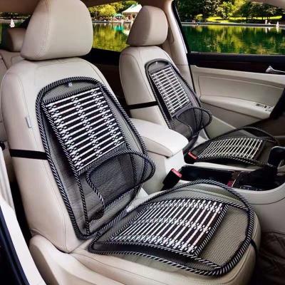 China Brief & Single Color Car Cooling Seat Cushion Massage Cushion Bamboo Car Seat Cover for sale