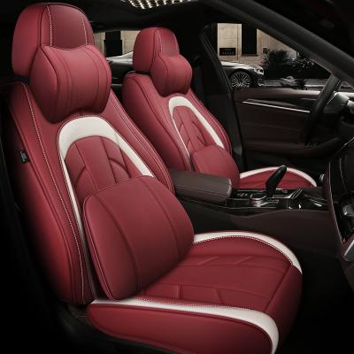 China Wholesale Comforable Design Car Seat Cover Full Set Luxury Cattlehide Leather Car Seat Covers for sale