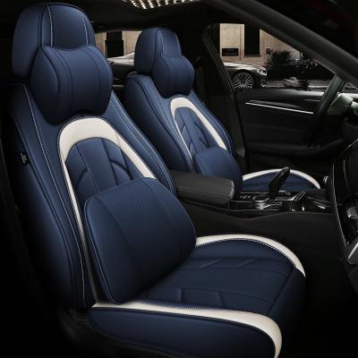 China Wholesale Comforable Design Car Seat Cover Full Set Luxury Cattlehide Leather Car Seat Covers for sale