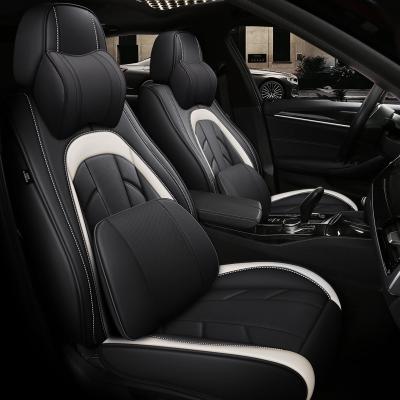 China Wholesale Comforable Design Car Seat Cover Full Set Luxury Cattlehide Leather Car Seat Covers for sale