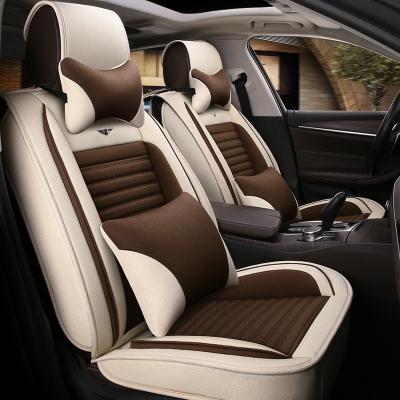 China Good Quality Wellfit PU Leather Durable Waterproof Car Seat Cover Full Set for sale