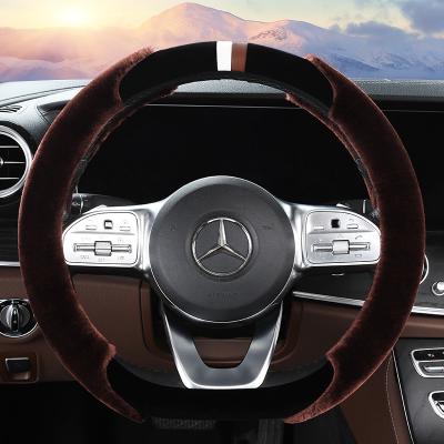 China 2021 Hot Selling Sports Plush Leather Steering Wheel Cover for sale