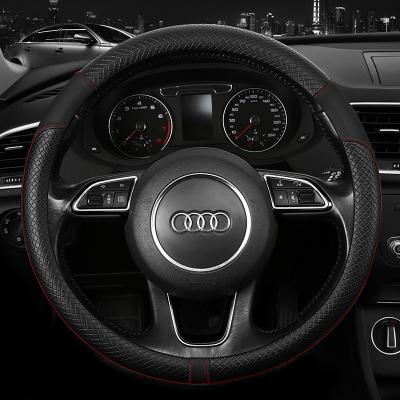 China 2021 hot sale sports stitching leather steering wheel cover for sale