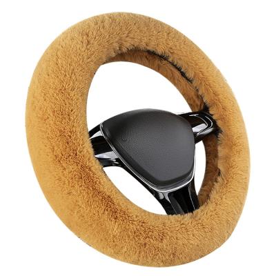 China WF-6288 FUR Hot Sale Fur Leather Steering Wheel Cover for sale