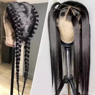 China Body Wave 180% Density Lace Frontal Wig For Women Pre Plucked Peruvian Human Hair Wigs Cheap Glueless Swiss Hair Wig for sale