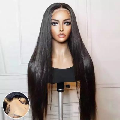 China Wholesale remy silky straight wave hd lace front wig seller, 180 density lace frontal wig 30 inch transparent brazilian hair flim hd lace wig for sale