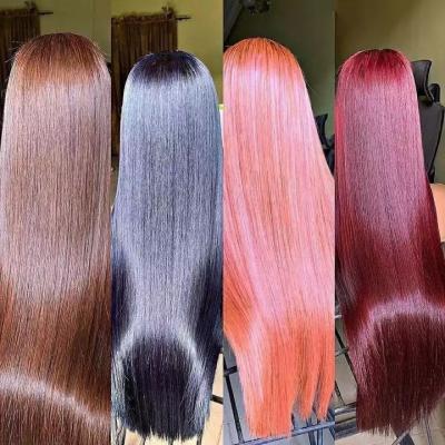 China Silky Straight Wave Wholesale Brazilian Human Hair HD Transparent Lace Front Wig for Black Women, Long Straight 13*4 HD Swiss Lace Frontal Wigs for sale