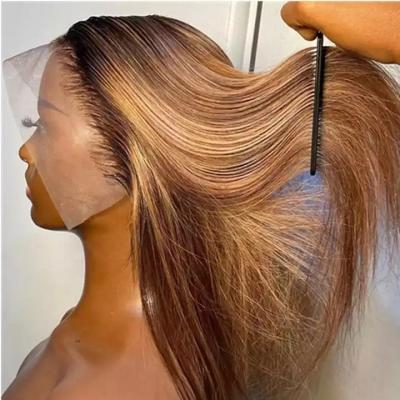 China MODERN STAR Body Wave Brazilian Full Lace Hair Wigs For Women HD Color Lace Front Wig Pre Plucked Lace Frontal Wig Transparent for sale