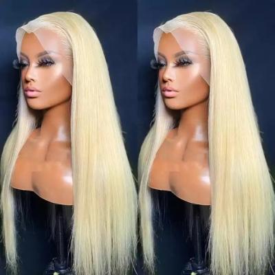 China 613 Deep Wave 613 Lace Front Human Hair Straight Human Hair 13x6 HD Lace Front Wig Blonde Transparent Wigs For Black Women for sale