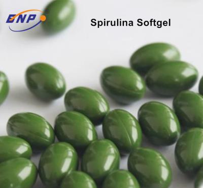 China Weight Reducing OEM Supplement 1000mg Softgel Green Spirulina Capsules for sale