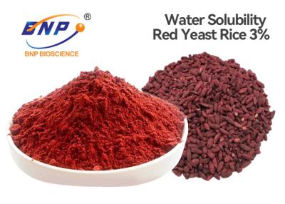 China Fine Red Yeast Rice Extract Powder 3% Monacolin-K Water Solubility for sale