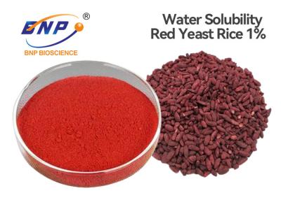 China Water Solubility Red Yeast Rice Extract 1% Monacolin K Monascus Purpureus for sale