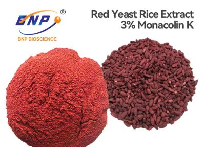 China FSSC Red Yeast Rice Extract 3% Monacolin-K Monascus Purpureus Powder for sale