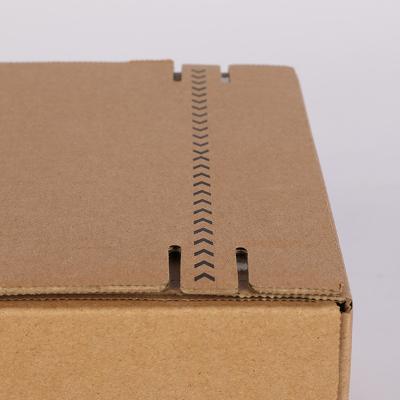 China Recycled Materials Custom Design Corrugated Peel Off Self Seal Postal Easy Tear Corrugated Cardboard Packaging Mailing Box for sale