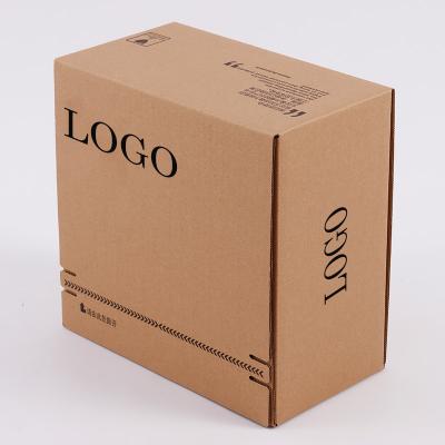 China Recycled Corrugated Materials Logo Design Corrugated Shipping Paper Packaging Box Easy Tear Shipping Custom Corrugated Cardboard for sale