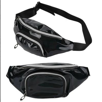 China Best Selling Travel Sports Water Proof Running Pocket Unisex Fanny Pack Waist Belt Bag Silver Adjustable Strap for sale