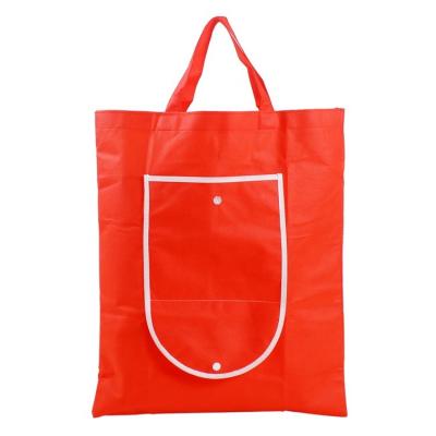 China Reusable Nonwoven Carry Travel Tote Grocery Foldable Shopping Bag Eco Friendly Goods Standard Storage Pocket for sale