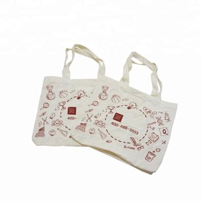 China Eco Friendly Customized Printing Reusable Eco Canvas Cotton Grocery Tote Bags With Handle for sale