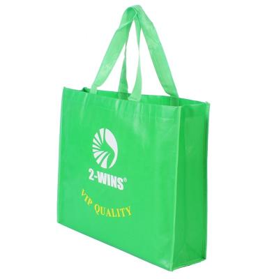 China Eco-Friendly PP Woven Bag Customizable Printing Assorted Colors Laminated Waterproof Polyester PP Nonwoven Party Gift Tote Bags With Logo for sale